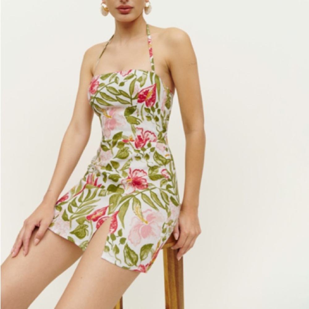 Reformation Linda Linen Dress